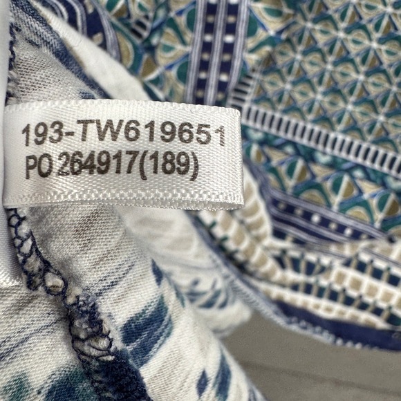 Tommy Bahama Dress Womens Size S Blue Green Geo Print Mixed Media‎ Above Knee - Picture 12 of 13